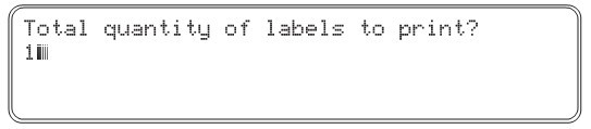 total quantity of labels to print